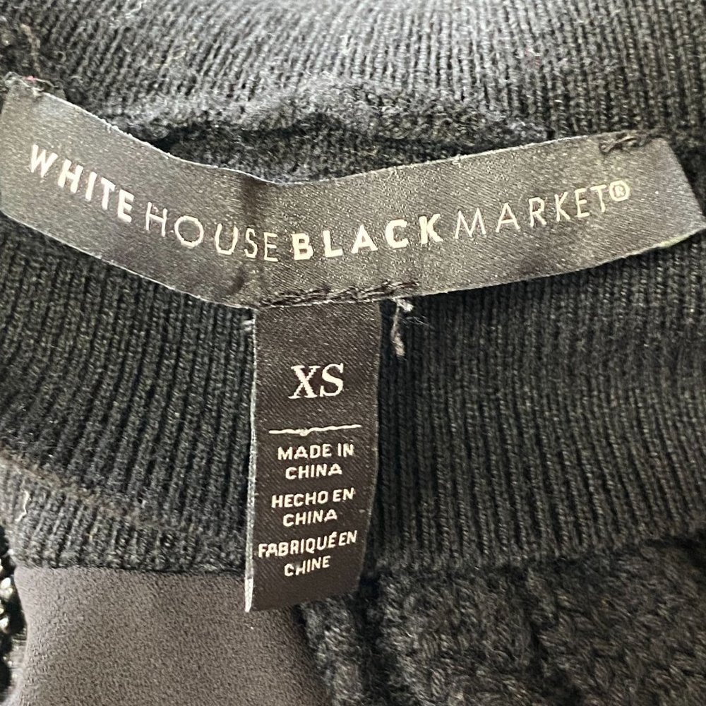 WHBM Black Beaded Sleeveless Mock Neck XS - Picture 5 of 5